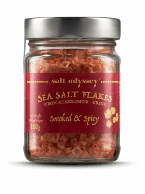 Νιφάδες Θαλασσινού Αλατιού Καπνιστό & Πικάντικο 100g Salt Odyssey